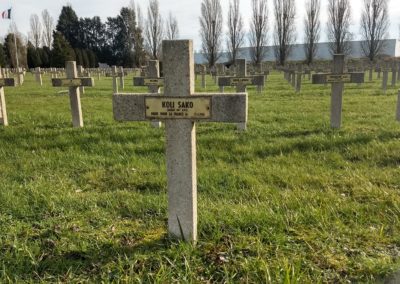 Koli Sakho - Tirailleurs 487eme RPS, décédé durant la bataille de Chateauneuf sur Loire le 17 juin 1940